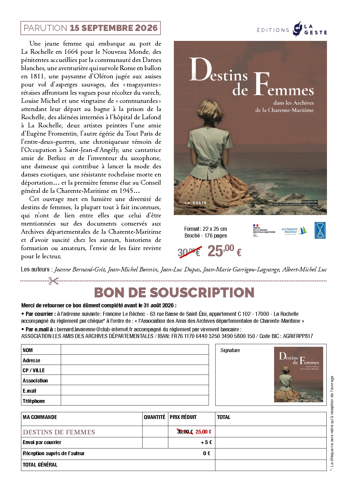 Bon de Souscription Destin de femmes charentaises-001-001